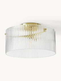 Stropná lampa z ryhovaného skla Emmi