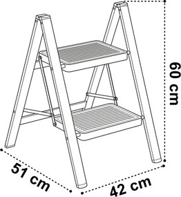 Skladacie schodíky EASYSTEP biele