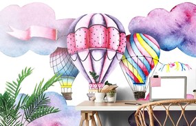 Samolepiaca tapeta akvarelové balóniky