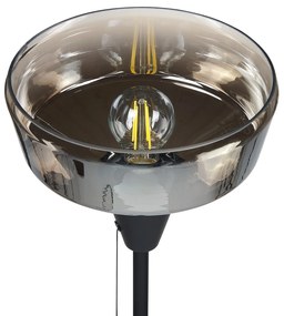 Kovová stojaca lampa 175 cm čierna/zlatá TALPARO Beliani