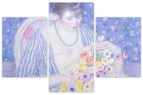 Obraz - Frederick Carl Frieseke,  The Basket of Flowers, reprodukcia (90x60 cm)