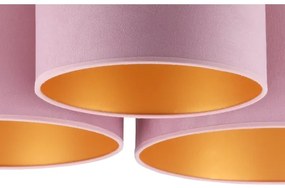 Duolla - Stropné svietidlo ROLLER TRIO 3xE27/60W/230V ružová