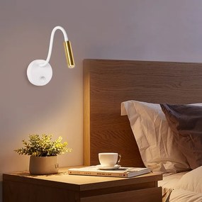 Brilagi - LED Flexibilná nástenná lampa MAYA LED/3W/230V 4000K biela/zlatá