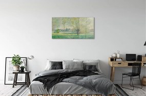 Obraz na skle Art namaľovaný lúka 140x70 cm