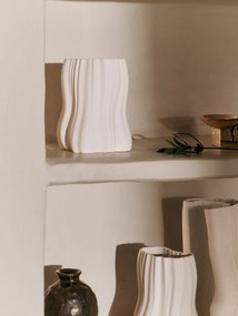 Ferm Living Kameninová váza Moire Off-white 20 cm