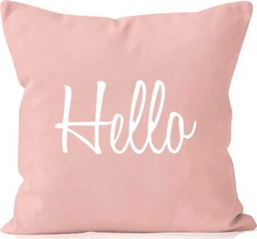 Obliečka na vankúš JESS 40x40 cm - Hello - ružová