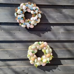 DECOLED Veľkonočný veniec, 30 x 8 cm, plný vajíčok