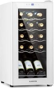 Klarstein Shiraz 15 Slim Uno, vinotéka, 44 l, 135 W, 5–18°C, dotykové ovládanie, biela