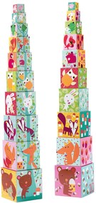 Skladacie kocky pyramída – Lesné zvieratká