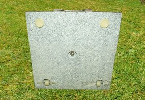 Stojan na slnečníky (štvorcový) - žula / nerezová oceľ, 25 kg