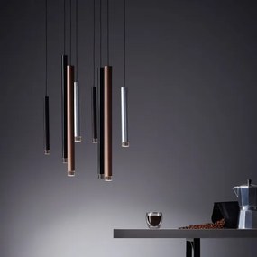 Brilliant - LED stmievateľný luster na lanku CEMBALO LED/32W/230V chróm/čierna/hnedá