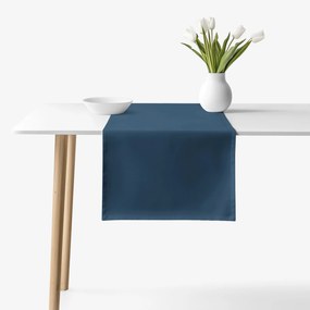 Goldea behúň na stôl 100% bavlnené plátno - námornícky modrý 20x120 cm