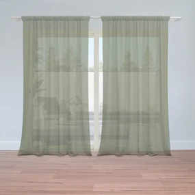 Sablio Záclony Vojenská zelená: 2ks 150x250cm