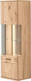 XXXLutz ZÁVESNÁ VITRÍNA, farba duba, 45/149/37 cm Livetastic - Sklenené vitríny - 001700020308