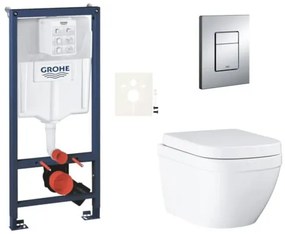 Závesný wc set do ľahkých stien / predstenová montáž GROHE Euro Ceramic SIKOGRSEUE, 1 ks