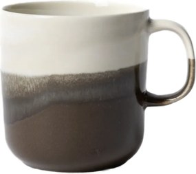 Hrnček Tuntu 0,35 l, tmavohnedo-biely