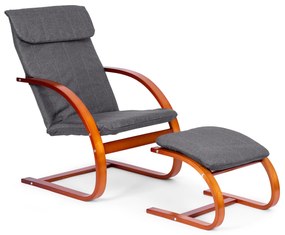 ModernHome Fínske hojdacie kreslo s podnožkou ModernHome