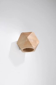 Nástenné svietidlo z masívneho dreva v prírodnej farbe Vige – Sollux