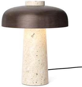 Audo Copenhagen Stmievateľná stolná lampa Reverse Travertine Bronzed Brass