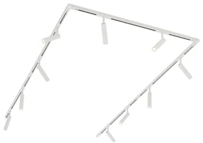 Moderný koľajnicový systém s 10 bodovými svetlami biely 1-fázový - Slimline Uzzy