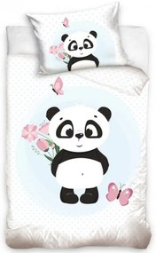 Obliečky do postieľky Roztomilá Panda 100x135/40x60 cm