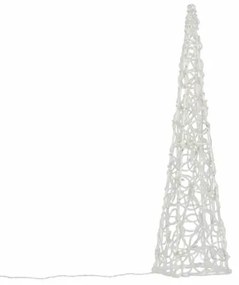 Nexos 5976 Vianočná dekorácia - Akrylový kužeľ - 60 cm, teple biely na batérie