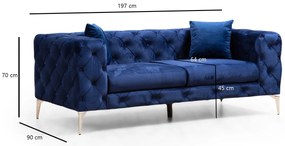 Luxusná dvojmiestna pohovka ComoDeluxe - námornícka modrá
