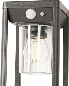 Vonkajšia stojaca lampa tmavosivá 25 cm so stmievateľným svetlom a senzorom na solár - Sonne