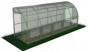 Záhradný fóliovník s rozmermi 6 x 1,5 x 2 m - polovičný