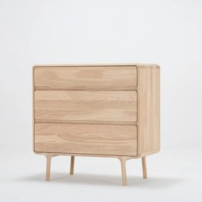 Komoda z masívneho dubového dreva s 3 zásuvkami Gazzda Fawn