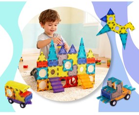 Vzdelávacie stavebné magnetické bloky 71 ks RK-782 Ricokids