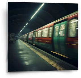 Sablio Obraz Metro na tmavej stanici - 50x50 cm