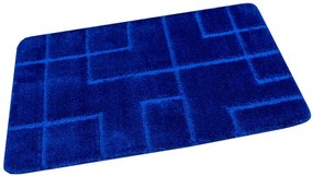 Kúpeľňový koberček Inez modrý, geometrický