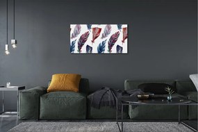 Obraz na plátne farebné perie 120x60 cm