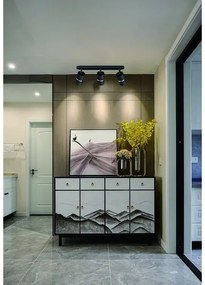 Bodové svietidlo BAMBOO 3xGU10/10W/230V čierna