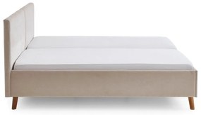 Béžová čalúnená dvojlôžková posteľ s roštom 180x200 cm Piano – Meise Möbel