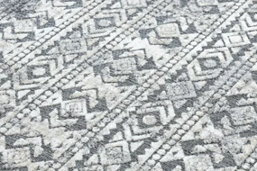 Koberec Štrukturálny SOLE D3732 Aztécky, diamanty sivo / béžový