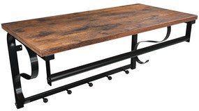 Nástenný vešiak TAYLOR, hnedý