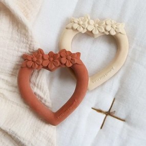 A Little Lovely Company Hryzátko: Srdiečko terracota