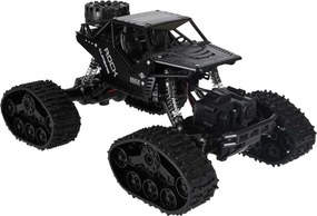 KIK Diaľkovo ovládané RC Horolezecké auto 4x4 Crawler 2v1 (pásy/kolesá) čierne 2,4 GHz