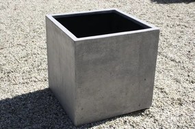Kvetináč BLOCK, sklolaminát, 40x40x40 cm, betón design