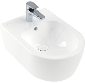 VILLEROY &amp; BOCH Avento závesný bidet s otvorom, s prepadom, 370 x 530 mm, biela alpská, s povrchom CeramicPlus, 540500R1