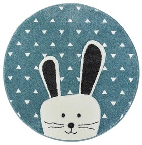 Koberce Breno Kusový koberec PASTEL KIDS 52/KVK kruh, modrá,120 x 120 cm