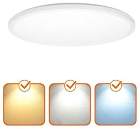 LED kúpeľňové stropné svietidlo NIVERA LED/32W/230V IP54 pr. 42 cm biele