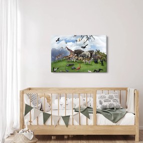 Obraz - Zvieratká na ostrove (90x60 cm)