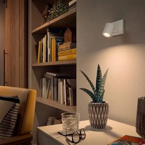 PHILIPS HUE Nástenné bodové LED inteligentné osvetlenie HUE RUNNER, 1xGU10, 5W, teplá biela-studená biela, biele