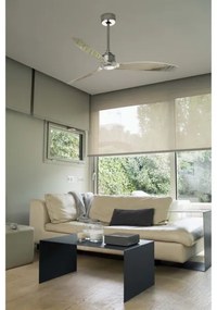 FARO 33394 - Stropný ventilátor JUST FAN lesklý chróm/číra + DO