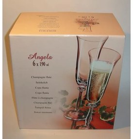 BOHEMIA ANGELA POHÁR NA ŠAMPANSKÉ 190ML SADA 6 KS