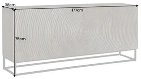 Komoda 44580 Zen Circle 180cm Drevo Mango Hnedá-Čierna - Komfort-nábytok