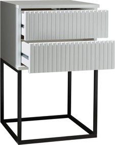 Nočný stolík s 2 zásuvkami Marle, biely